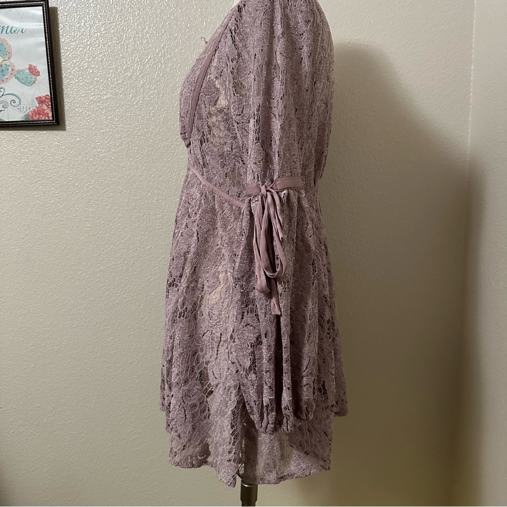 Free People‎ Ruby Lace Mini Dress Sz M - Picture 4 of 11